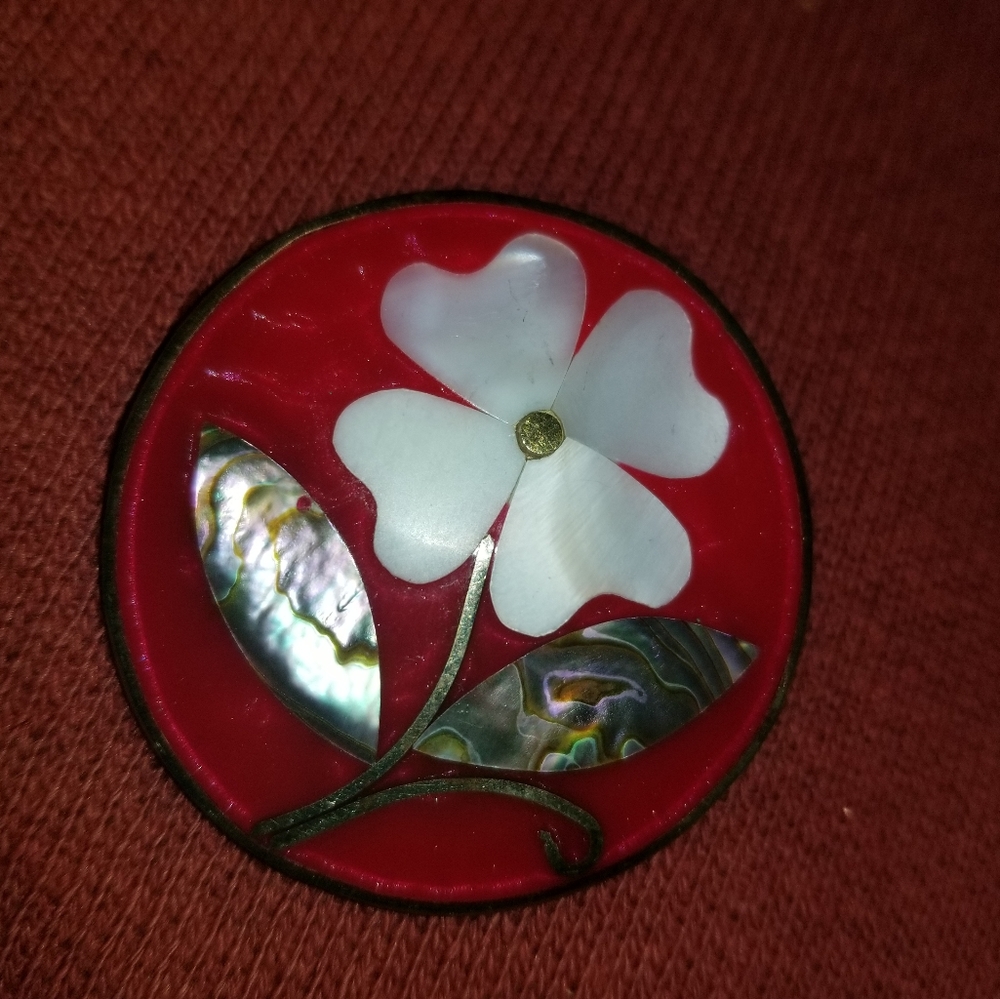 Vtg Alpaca Mexico Silver Brooch